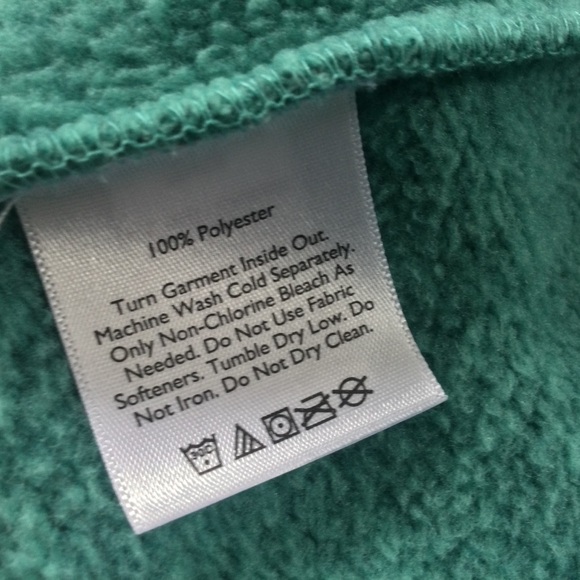 Eddie Bauer Large Zip Up Fleece jacket Teal Cozy - Picture 9 of 14